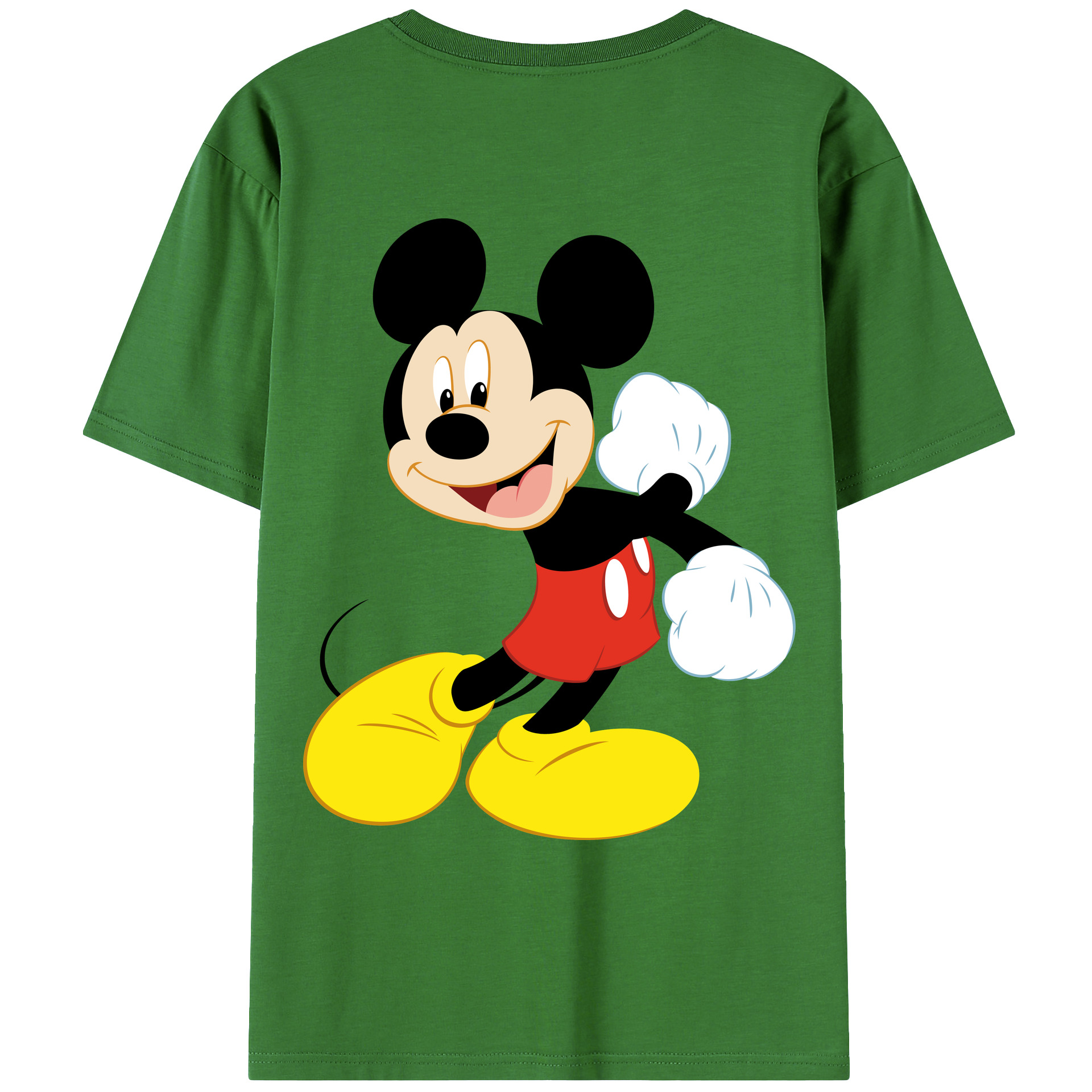 ミッキーマウス Mickey Mouse レディース半袖Tシャツ(バックプリント)